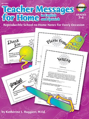 cover image of Teacher Messages for Home, English/Spanish, Grades 3 - 6